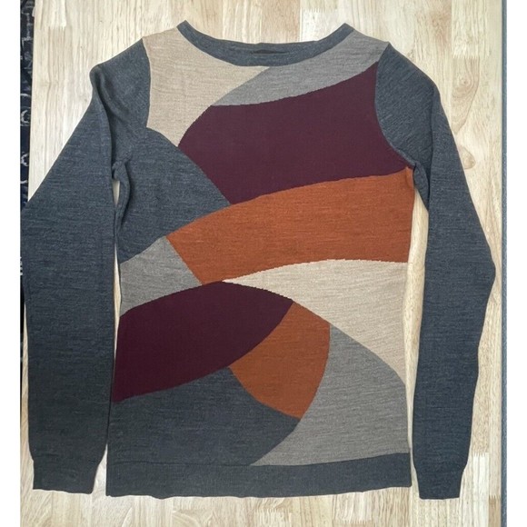The Limited Gray Multi Merino Wool Acrylic Crew Neck Women’s Sweater Sz Small - Picture 1 of 6